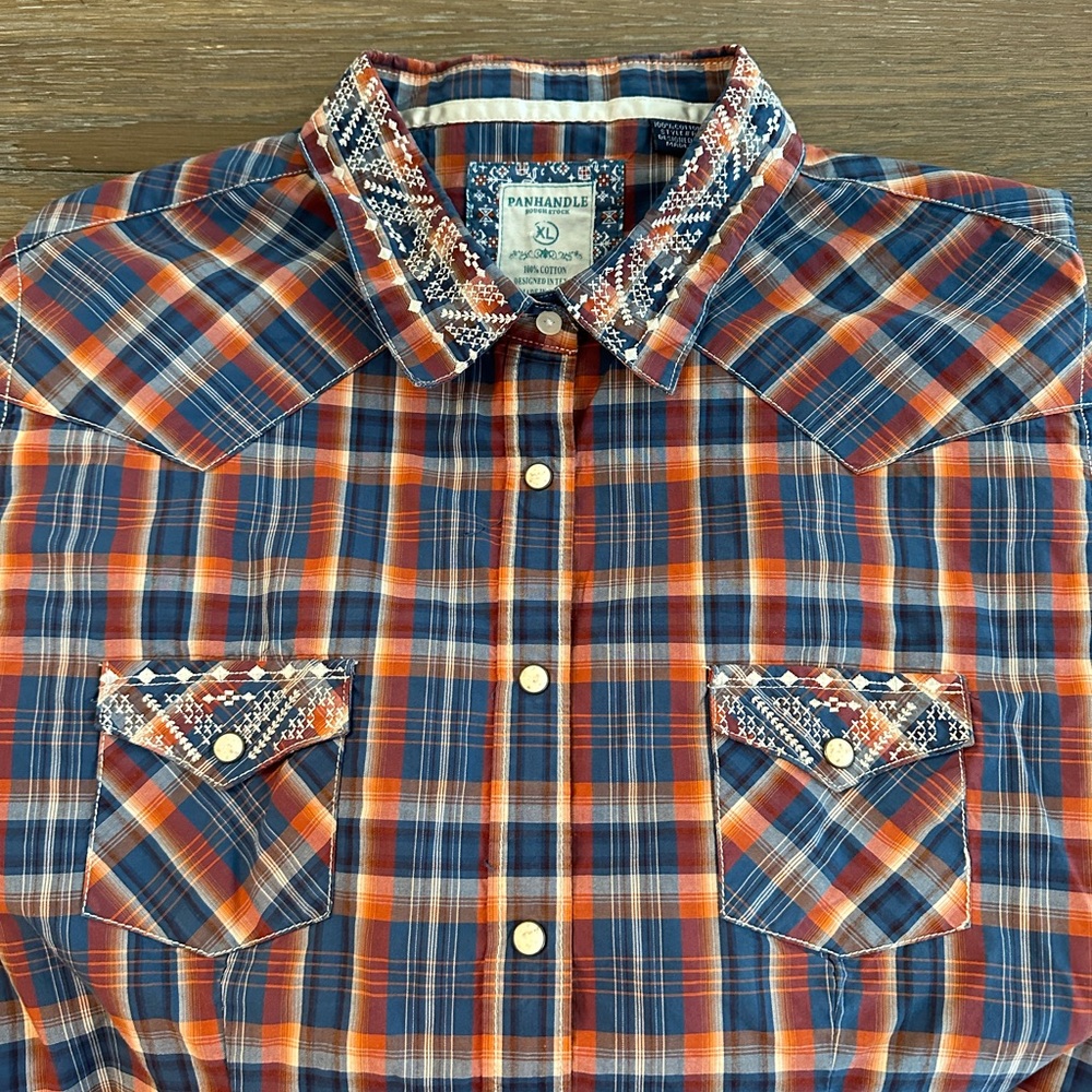 Panhandle Rough Stock Pearl Snap Shirt Size XL Gently Worn‎